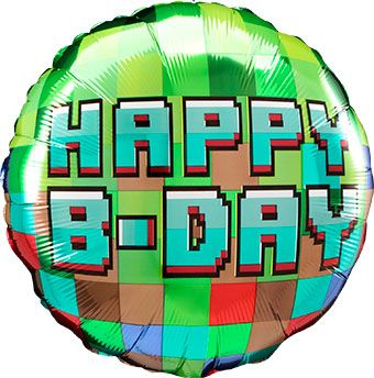 Pixel Party Balloons - 5-Pack - Image 1