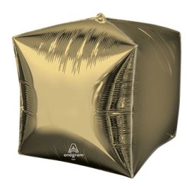 White Gold Cube Balloon 3 Inch - 3-Pack - Image 1