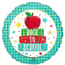 Back to School Apple & Books Foil Balloon 18 Inch - Image 1