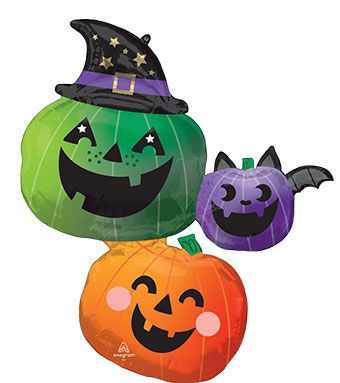 Halloween Balloons - Fun & Spooky Pumpkin Stackers - Image 1