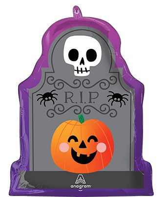 Spooky Tombstone Balloons - 5-Pack - Image 1