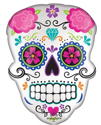 Sugar Skull Balloon - 3-Pack - Image 1