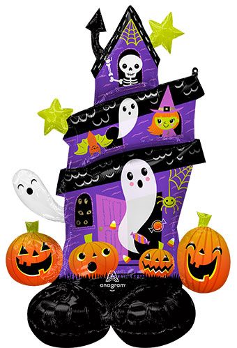 Haunted House Balloon 50" - Halloween Party - Image 1
