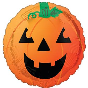 Pumpkin Jack O Lantern Balloon 18 Inch Foil Halloween - Image 1