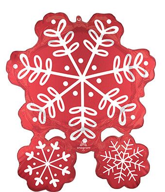 Snowflake Balloons - 3-Pack - Image 1
