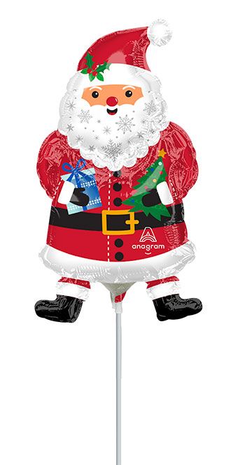 Snowy Santa Balloons - 5-Pack - Image 1