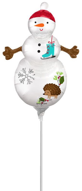 Woodland Snowman Balloons - 5-Pack - Image 1