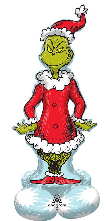 Grinch Balloon 59" Foil - Christmas Party - Image 1