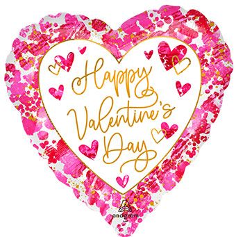 Happy Valentine's Day Balloon - 5-Pack - Image 1