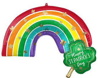 St. Patrick's Day Rainbow Balloon - 3-Pack - Image 1