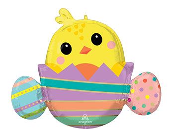Chicky Balloon 3-Pack - 31 Inch Foil Easter Decor - Image 1