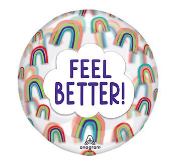 Feel Better Rainbow Balloons - 3-Pack - Image 1