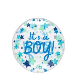 Blue Stars 'It's A Boy' Foil Balloon 18 Inch - Image 1
