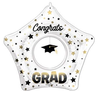 Graduation Balloon 32" Star Foil - Grad Cap Design - Image 1
