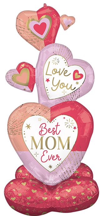 Best Mom Ever Heart Balloon 55" - Image 1
