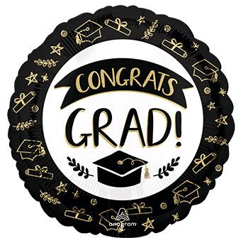 Congrats Grad Balloon - 5-Pack - Image 1