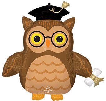Graduate Wise Owl Balloon 30" Foil - Party Supplies - Image 1
