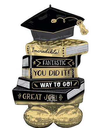 Graduation Books Balloon 45" Foil - Party Supplies - Image 1