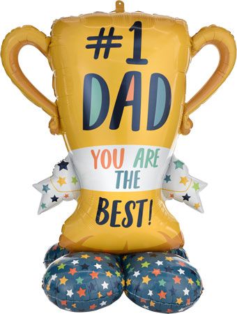 #1 Dad Trophy Balloon 43" - Father's Day Gift - Image 1