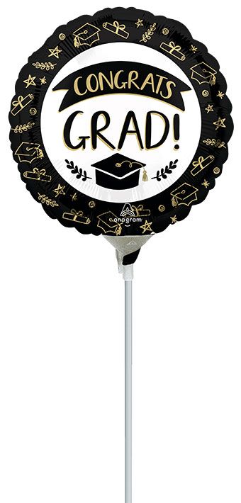 Congrats Grad Balloons - 5-Pack - Image 1