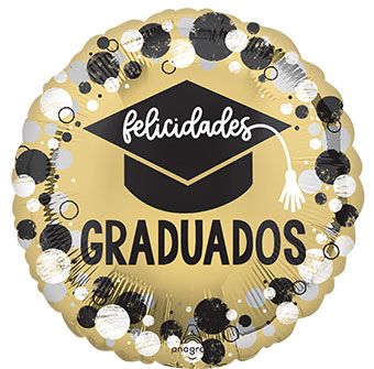 Graduation Balloon 5-Pack - Felicidades Graduados - Image 1