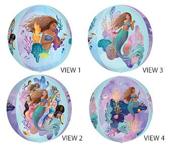 Little Mermaid Balloons - 3-Pack - Image 1
