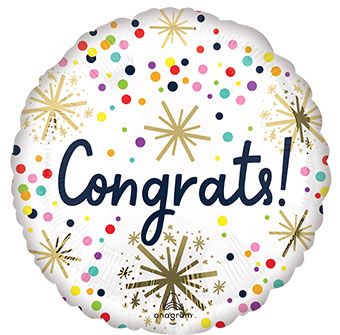 Congrats Balloons - 5-Pack - Image 1