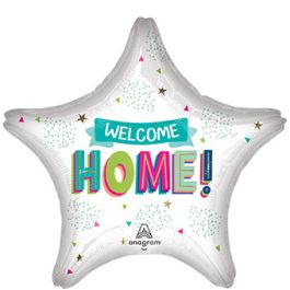 Blue Star Balloon 28 Inch Welcome Home Message - Image 1