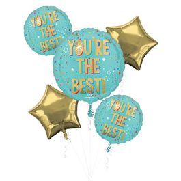 You're the Best Foil Balloon Bouquet - 5-Pack - Image 1