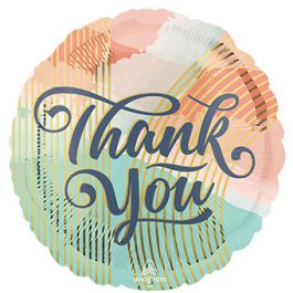 Thank You Pastel Clouds Foil Balloon 18 Inch Round - Image 1