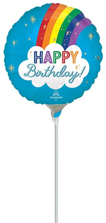 Rainbow Birthday Balloon - 5-Pack - Image 1