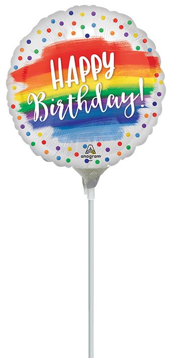 Rainbow Birthday Balloon - 5-Pack - Image 1