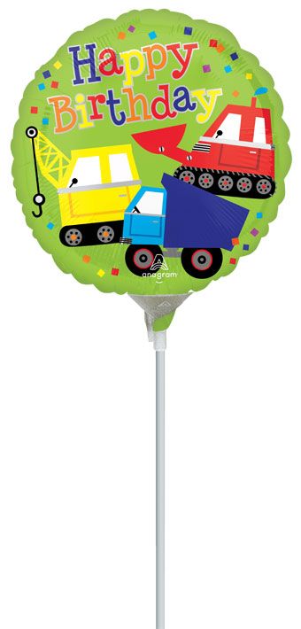 Construction Trucks Balloon - 5-Pack - Image 1