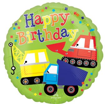 Construction Trucks Balloon - 5-Pack - Image 1