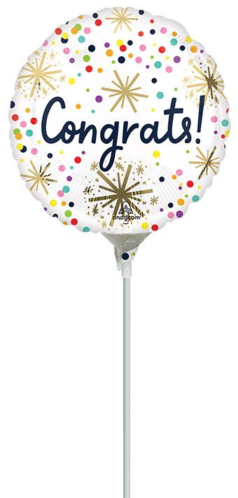 Congrats Balloons - 5-Pack - Image 1