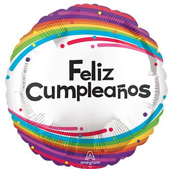 Rainbow Birthday Balloon - 5-Pack - Image 1
