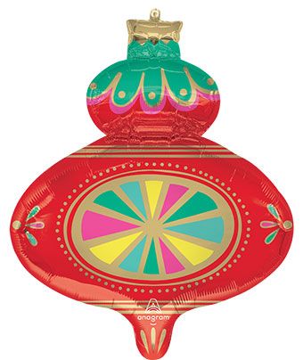 Red Ornament Balloons - 3-Pack - Image 1