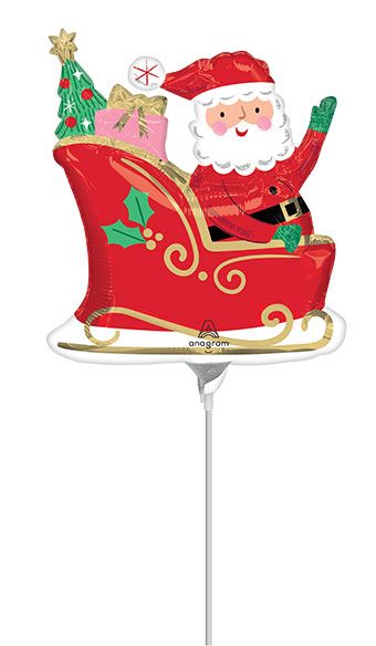 Santa Balloon 5-Pack - Christmas Party Decoration - Image 1
