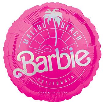 Barbie Malibu Beach Pink Foil Balloon - Party Decoration - Image 1