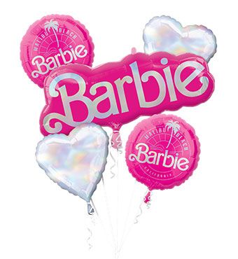 Barbie Balloon Bouquet - 4-Piece Foil Set - Image 1