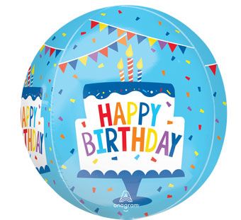 Happy Birthday Cake Balloon - 3-Pack - Image 1