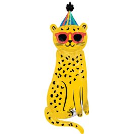 Cheetah Animal Foil Balloon 45 Inch Large Shape - Party Decor - Image 1