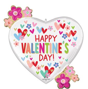 Valentine's Day Heart Balloon - 3-Pack - Image 1