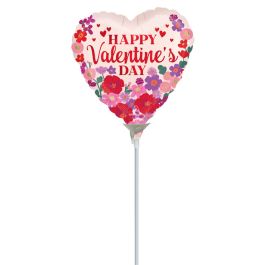 9 Inch Heart Shape Valentine's Day Foil Balloon - 5-Pack - Image 1