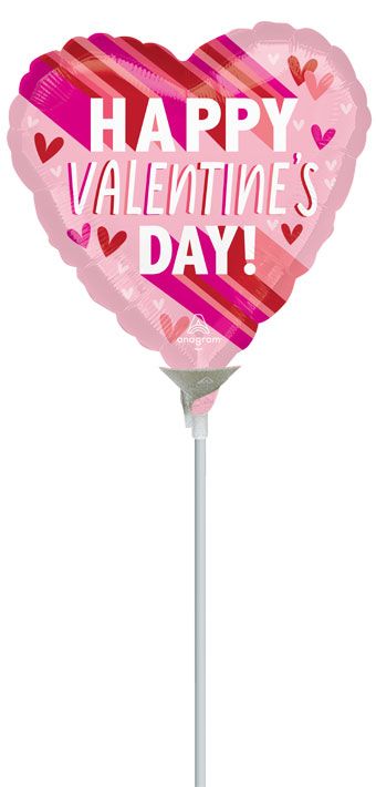 Happy Valentine's Day Heart Balloon - 5-Pack - Image 1
