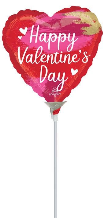 Valentine's Day Heart Balloons - 5-Pack - Image 1