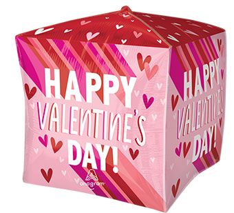Valentine's Day Cube Balloons - 3-Pack - Image 1