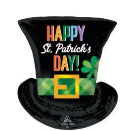 St. Patrick's Day Top Hat Foil Balloon 24 Inch - Image 1
