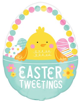 Easter Tweetings Chick Balloon - 3-Pack - Image 1