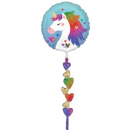 Unicorn Airwalker Foil Balloon 24 Inch - Rainbow Party Decor - Image 1